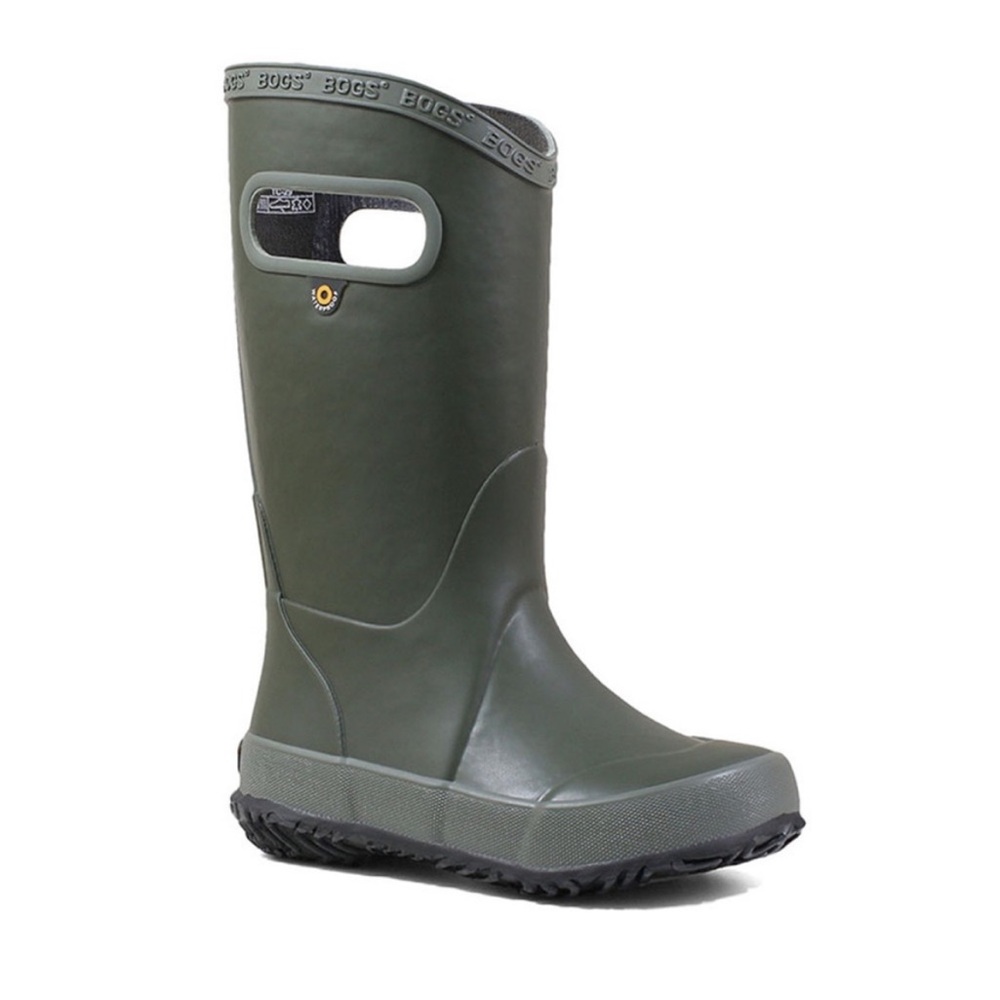 BOGS Kids Green Waterproof Rain Boots size 8